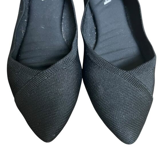 MIA Black Amora Pointed Toe Knit Slip on Flats Size 7M Comfort - Picture 5 of 10